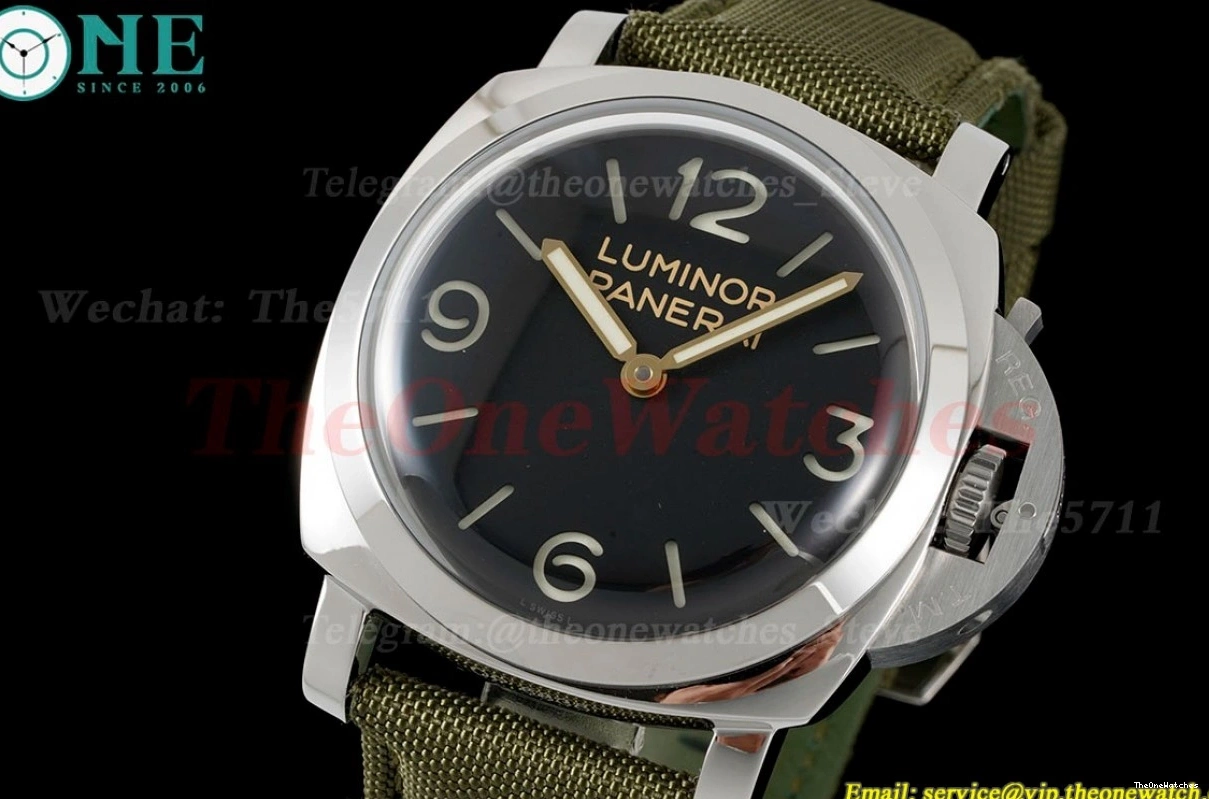 Dial SS 47mm HWF NY Luminor PAM606 Black A3000 0129